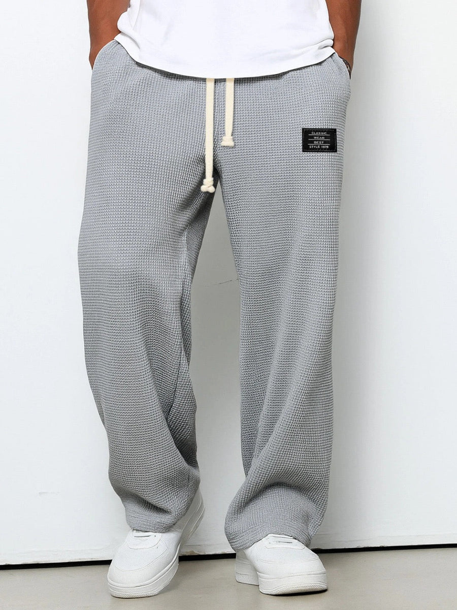 Men's Joggers Waffle Knit Relaxed Fit