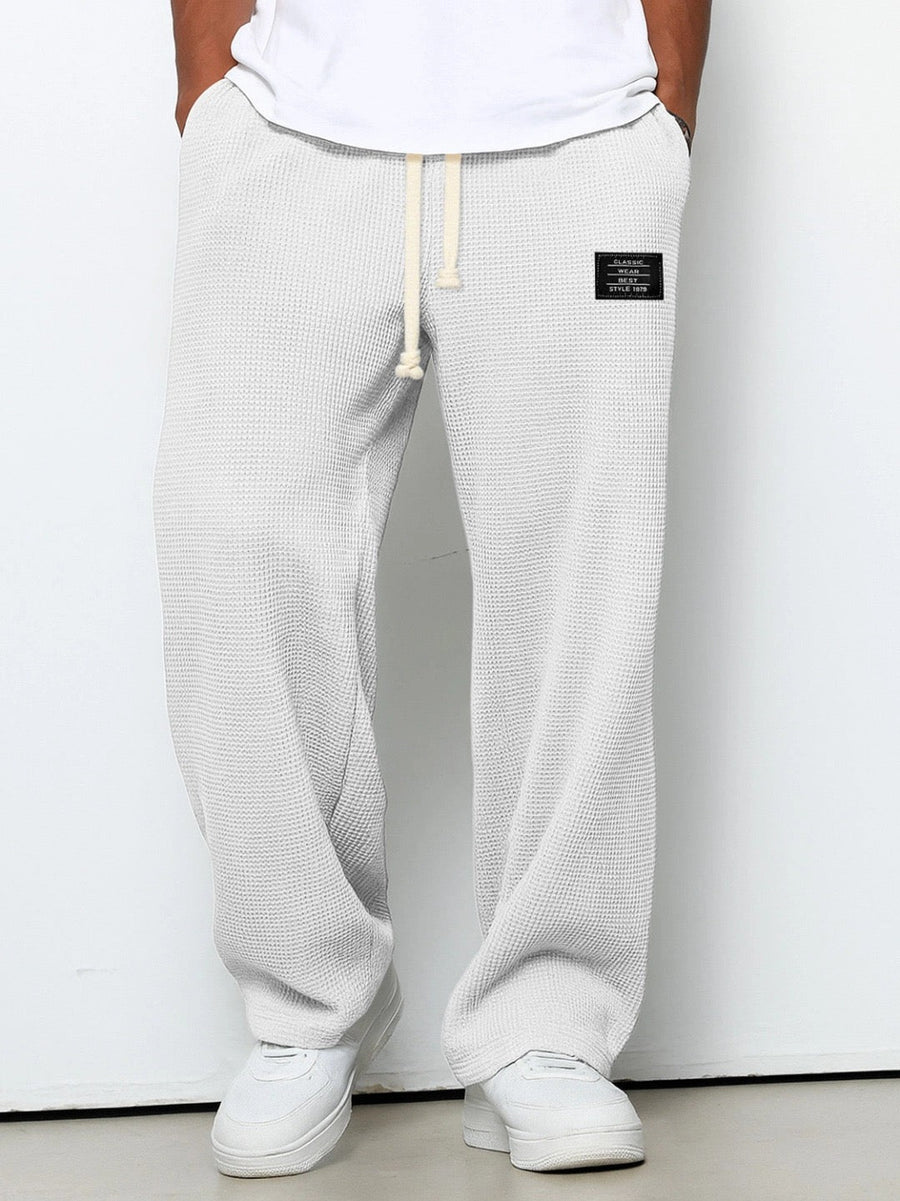 Men's Joggers Waffle Knit Relaxed Fit