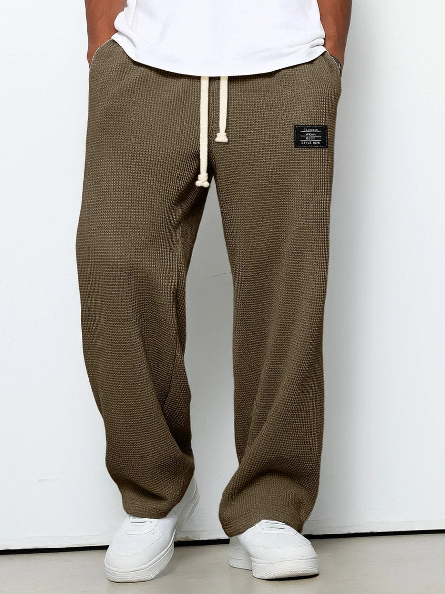 Men's Joggers Waffle Knit Relaxed Fit
