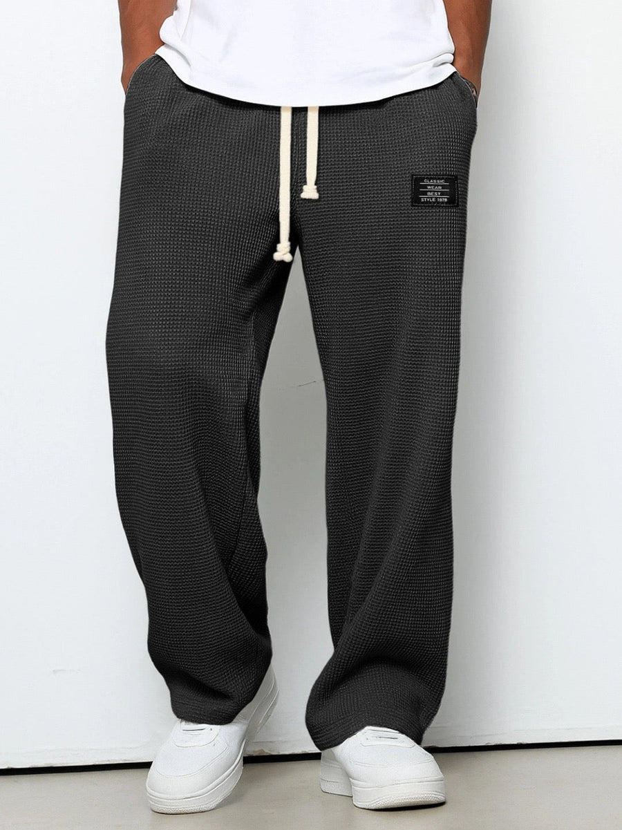 Men's Joggers Waffle Knit Relaxed Fit