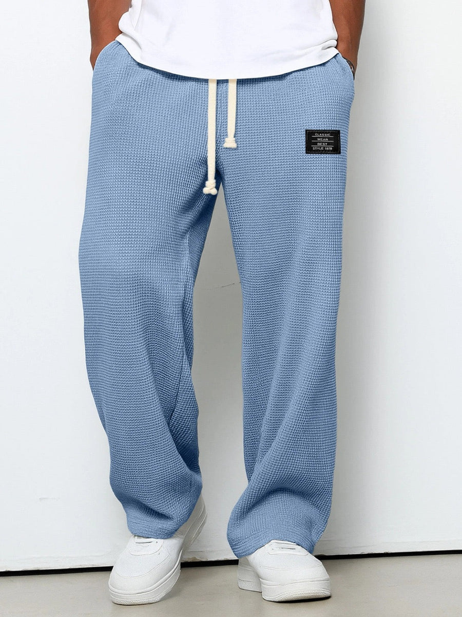 Men's Joggers Waffle Knit Relaxed Fit