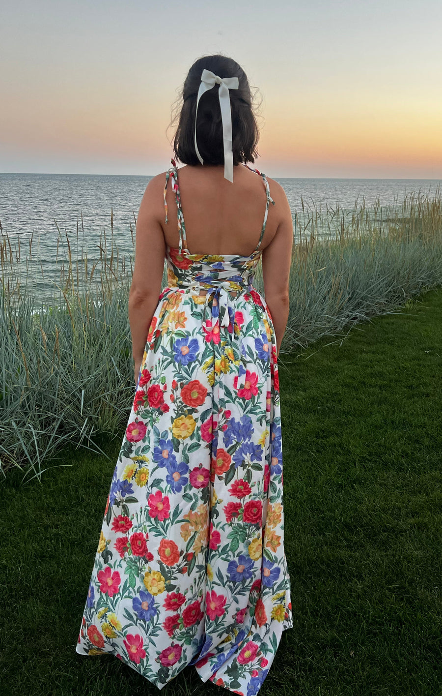 Juliet Maxi Dress in Ivory Taffeta