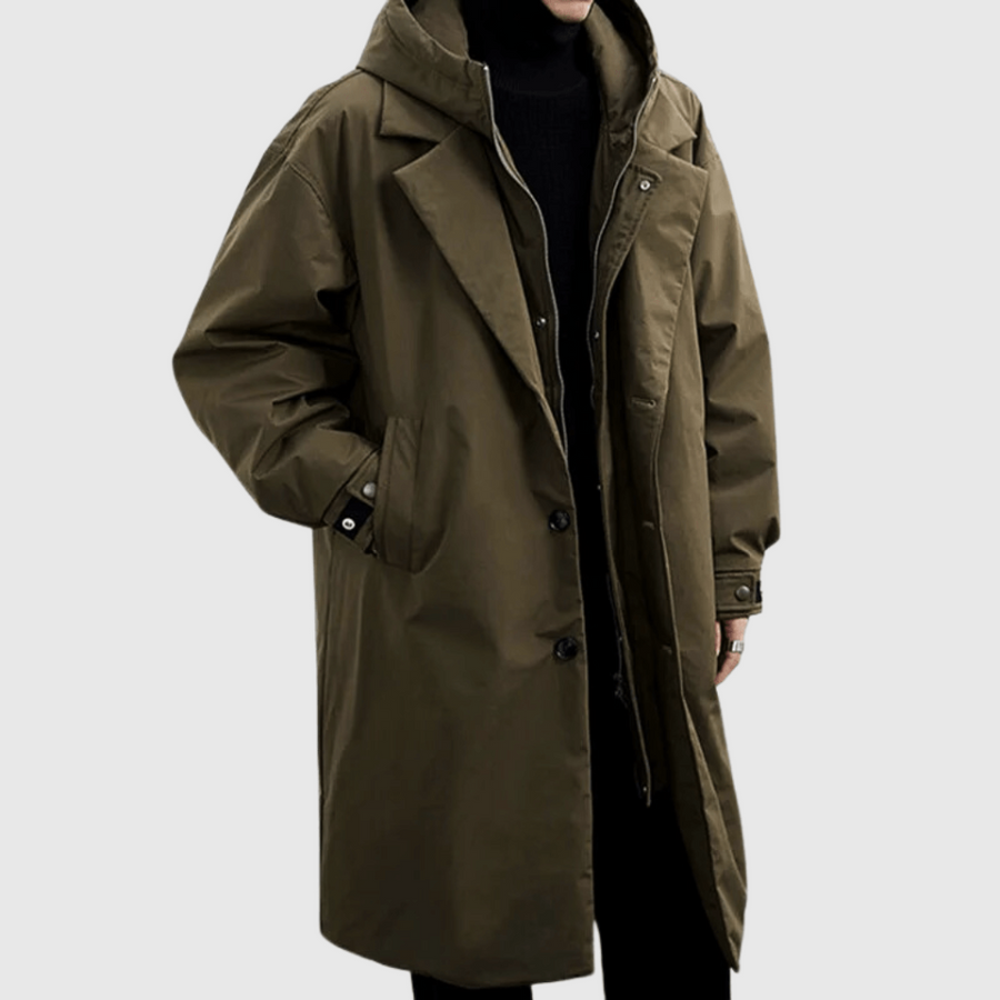 Jakob | Men's Lightweight Waterproof Long Hooded Rain Jacket