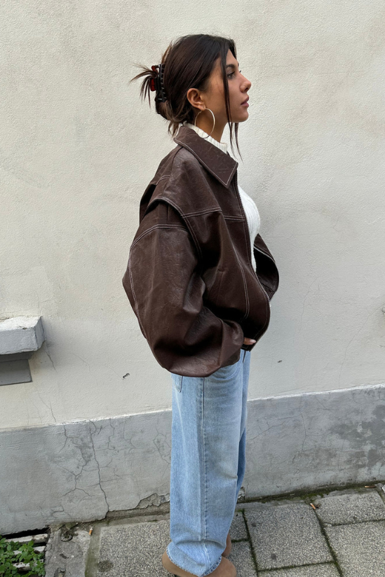 ISABEL | OVERSIZED LEATHER JACKET