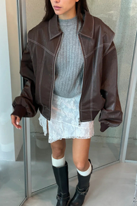 ISABEL | OVERSIZED LEATHER JACKET