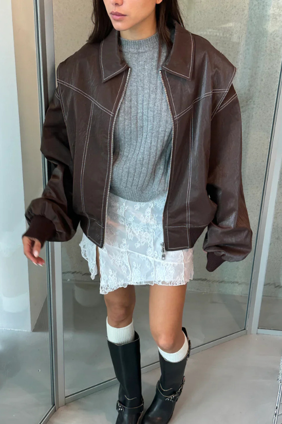 ISABEL | OVERSIZED LEATHER JACKET