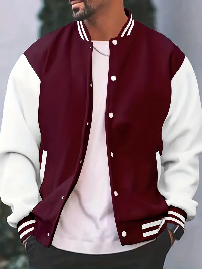 Jakob | Men's Retro Varsity Bomber Jacket