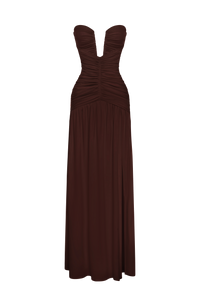 Constance Maxi Dress – Plum Brown