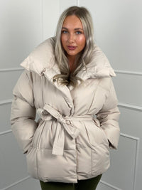 KARLY | SHORT BELTED PUFFER JACKET