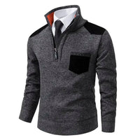 Wilhelm | Men's Quarter Zip Sweater with Chest Pocket