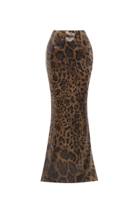Beatrice Maxi Skirt - Sequin Leopard Print