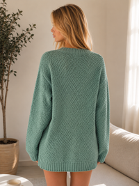 Margot Open-Front Cable Knit Cardigan