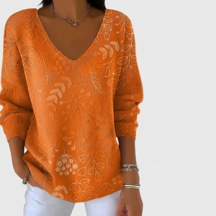 Jessica | Women's Casual Floral V-Neck Top
