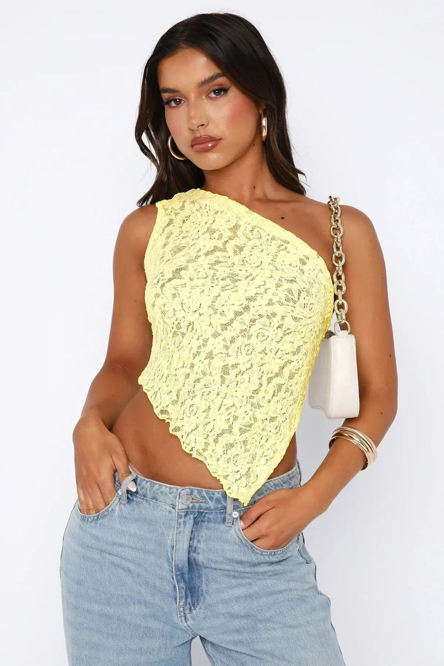 Baila Lace Top in White