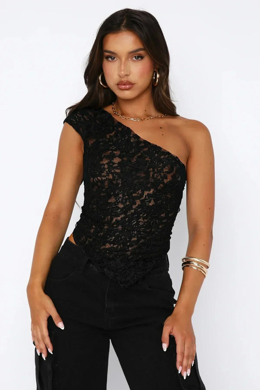 Baila Lace Top in Black