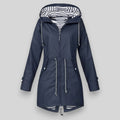 Manon | Women's Hooded Zip Parka with Drawcord Waist