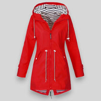 Manon | Women's Hooded Zip Parka with Drawcord Waist
