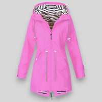 Manon | Women's Hooded Zip Parka with Drawcord Waist