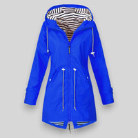 Manon | Women's Hooded Zip Parka with Drawcord Waist