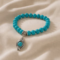 Lustrous Turquoise Bead Bracelet