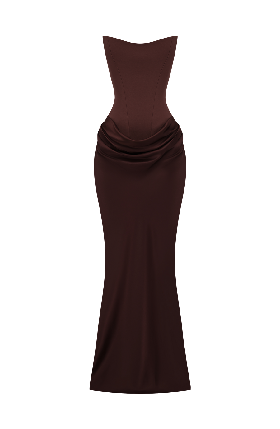 Agnes Maxi Dress – Plum Brown