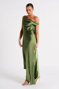 Yvette Asymmetrical Slip Maxi Dress