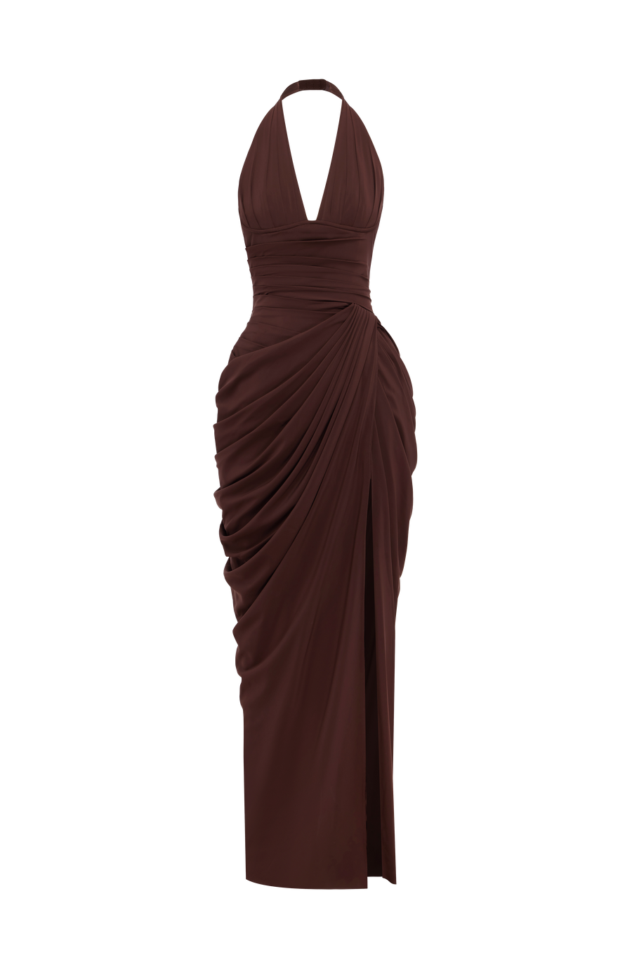 Elise Maxi Dress – Plum Brown