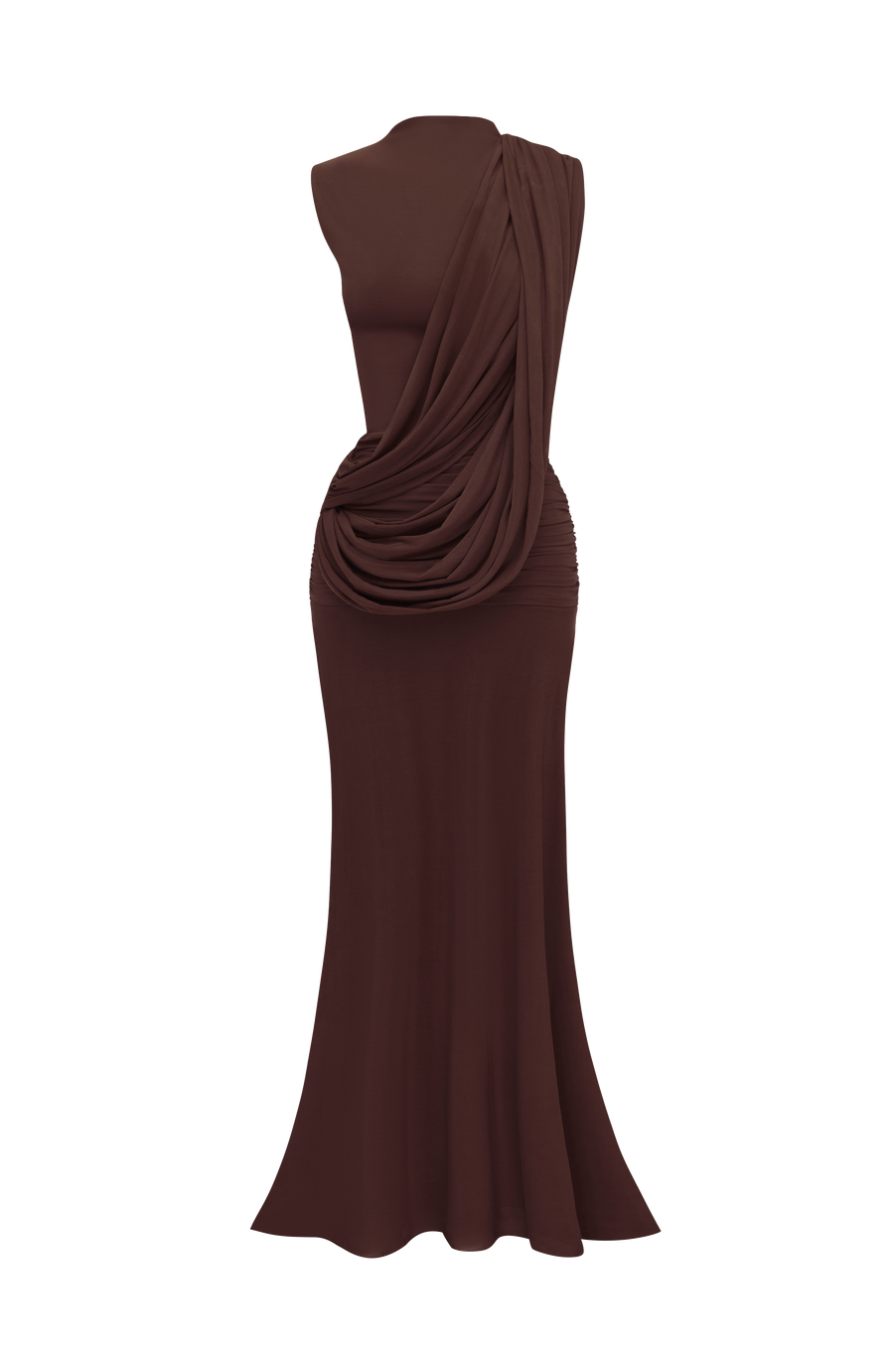 Enid Maxi Dress – Plum Brown