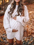 Matilda Cable Knit Mini Sweater Dress