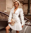 Ophelia Lace Ruffle Midi Dress