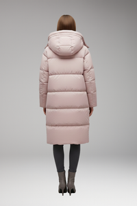 MABEL | LONG QUILTED HOODED PUFFER JACKET