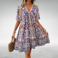 Michaela | Women's Summer Boho Paisley Mini Dress