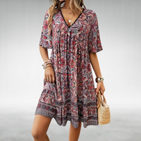Michaela | Women's Summer Boho Paisley Mini Dress