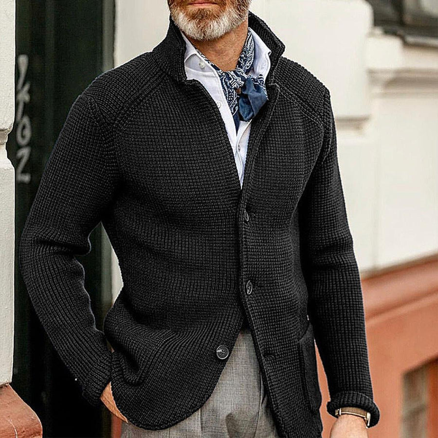 Gregory | Men's Casual Textured Button Cardigan