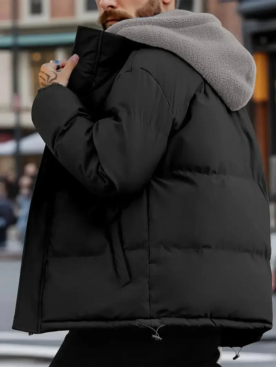 Lukas | Men's Warm Hooded Quilted Jacket