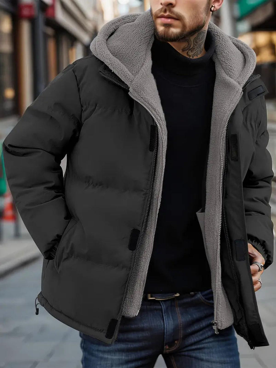 Lukas | Men's Warm Hooded Quilted Jacket