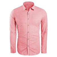 Men's Linen Long Sleeve Shirt - Spring, Summer