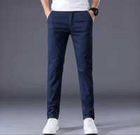 Men's Slim Fit Business Trousers - Classic Smart Casual Style