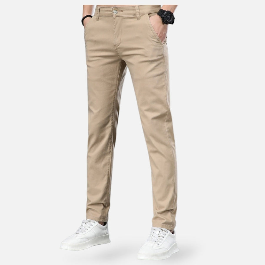 Men's Slim Fit Business Trousers - Classic Smart Casual Style