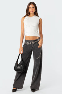 RAELYNN WASHED LOW RISE JEANS