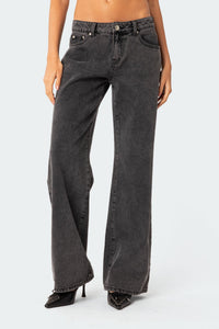 RAELYNN WASHED LOW RISE JEANS