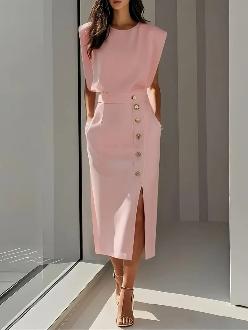 Nina | Midi Dress with Side Slit
