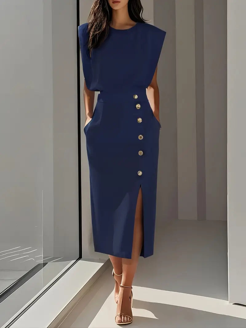 Nina | Midi Dress with Side Slit