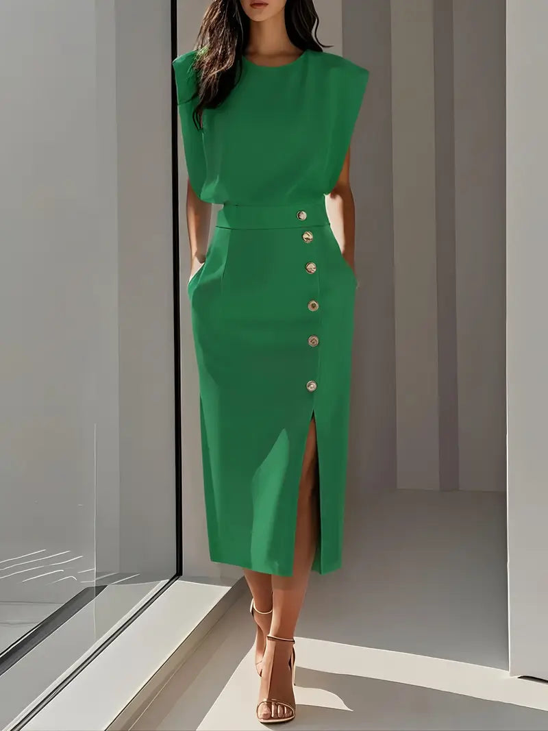 Nina | Midi Dress with Side Slit