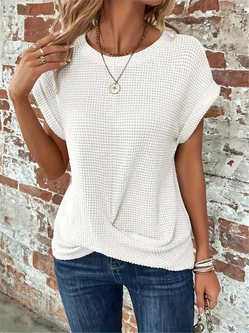 Sylvia | Women's Waffle Knit Relaxed Fit Top