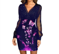 Valentina Sequin Mesh Mini Dress