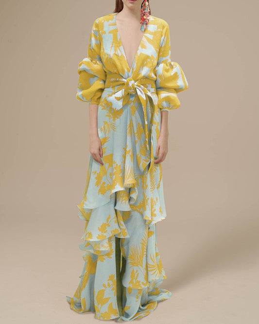 Yamilet | Women's Printed Chiffon Party Dress