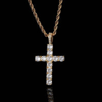 Faith | Gold Moissanite Cross Necklace