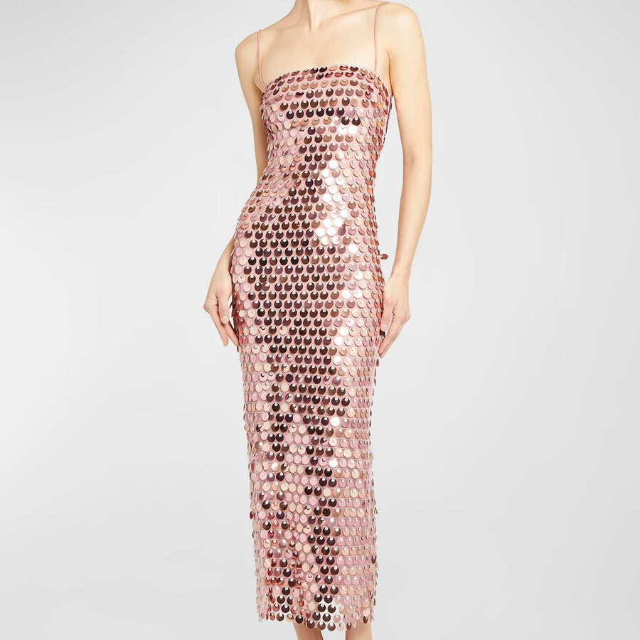 Sequin Spaghetti Strap Bodycon Mini Dress