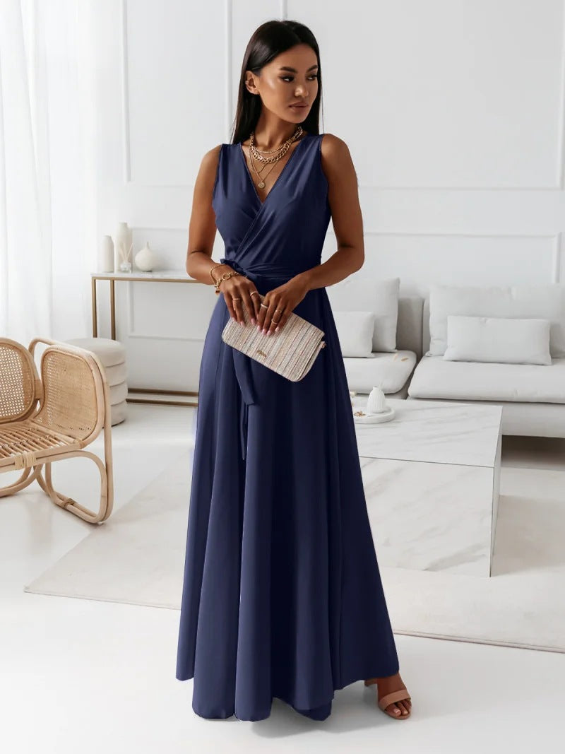Faye | Women Wedding Guest Elegant Wrap Maxi Dress